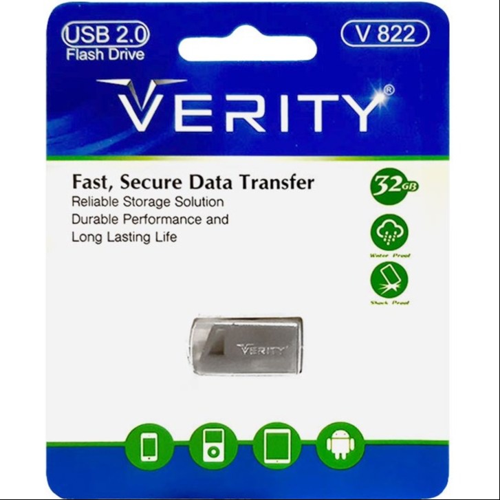 فلش مموری وریتی مدل V822 USB2.0 ظرفیت 32 گیگابایت