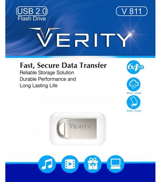 فلش مموری وریتی مدل V811 USB2.0 ظرفیت 64 گیگابایت